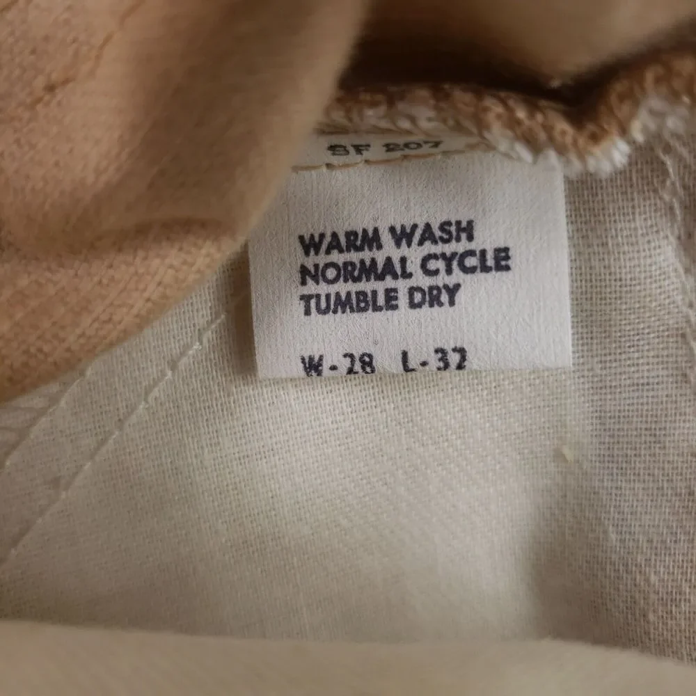 Vintage Levis 519 Corduroy Pants Mens 28x32 Orange Peach Straight Skinny 90s 80s